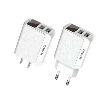 KAKU dual port usb LED High-end intelligent digital display wall charger for iphone samsung Huawei pro