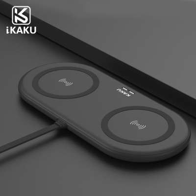 KAKU 2018 Wirelles iq charger big uk 7.5w fast qi wireless charger charging dual pad muliport for iphone 8/8plus/x