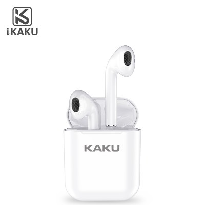 KAKU 2019 hot sale high quality tws smart touch Semi-in-ear Bluetooth 5.0 headphone with wireless charging box for apple Iphone