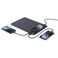 IKATAK New 3 in 1 USB Type C Output Phone Charging 15W Wireless Charger Mouse Mat