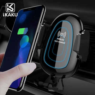 KAKU Usb wireless charger 5v 2a cell 2-in-1 car phone mount magnet holders with magnetism